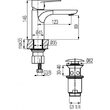 Baterie lavoar DALI CHROME 2447200 VALVEX