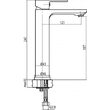 Baterie inalta lavoar TUBE CHROME 2454820 VALVEX