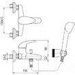 Baterie cada cu dus GALEO CHROME 2441040 VALVEX