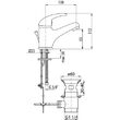 Baterie lavoar GALEO CHROME 2441000 VALVEX