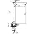 Baterie inalta lavoar DALI CHROME 2447210 VALVEX