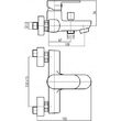 Baterie cada cu dus TUBE CHROME 2454830 VALVEX