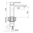 Baterie lavoar ARS BRUSHED GOLD 2420450 VALVEX