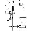 Baterie bideu LOFT GOLD 2455880 VALVEX