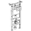 Rezervor WC ingropat 112CM cu clapeta 01 ALB si set fixare DUOFIX DELTA  GEBERIT