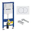 Rezervor WC ingropat 112CM cu clapeta 01 ALB si set fixare DUOFIX DELTA  GEBERIT