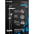 Set dus cu baterie termostatica CUBUS 2447140 VALVEX