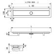 Rigola dus echipata 700mm cu grila si sifon Y00664 BAND 15103070 TECE