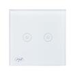 Intrerupator dublu cu touch si dimmer SAFEHOME DIM202 PNI