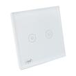 Intrerupator dublu cu touch si dimmer SAFEHOME DIM202 PNI