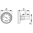 Termometru axial 0-120 grade 63mm FERRO