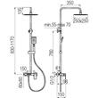 Set dus perete ARS CHROME 2420150 VALVEX