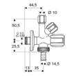 Robinet coltar combinat 1/2x3/8x3/4 SCHELL