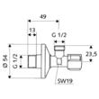 Robinet coltar 1/2-1/2 SCHELL - 052170699