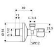Robinet coltar 3/4-1/2 SCHELL - 033000699