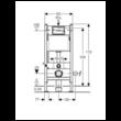 Rezervor WC ingropat DUOFIX cu clapeta DELTA CROM 458.134.21.2 GEBERIT