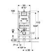 Rezervor WC ingropat DUOFIX 112cm cu clapeta DELTA 20 ALB 458.134.11.3 GEBERIT