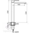Baterie inalta lavoar ARS CHROME 2420360 VALVEX