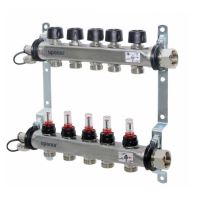 Ansamblu distribuitor inox 5 cai debitmetre UPONOR