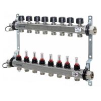 Ansamblu distribuitor inox 8 cai debitmetre UPONOR