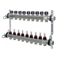 Ansamblu distribuitor inox 9 cai debitmetre UPONOR