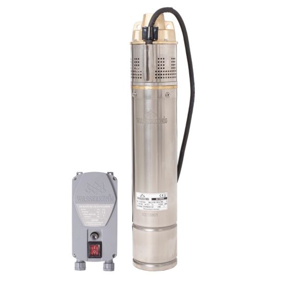 Pompa submersibila ape curate corp inox periferica D=4'' P=1800W H=130m Q=55 l/min SI13055 WASSERKONIG