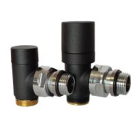 Kit robinet tur-retur termostatizabil negru satinat IRSAP