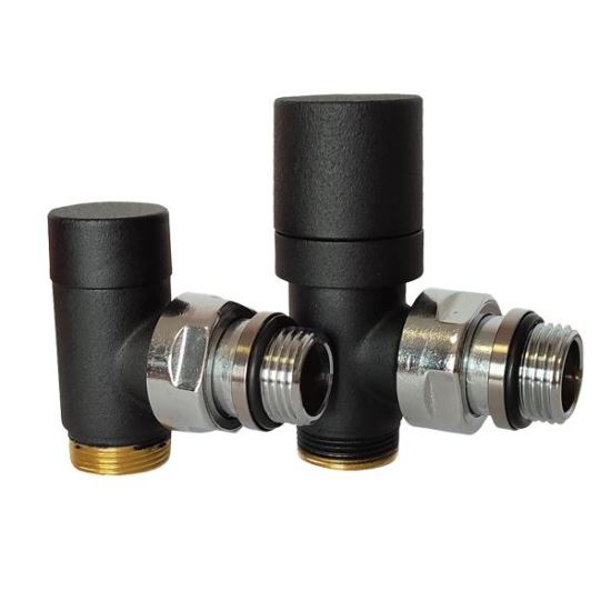 Kit robinet tur-retur termostatizabil negru satinat IRSAP