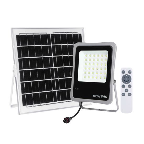 Proiector solar 100W cu panou solar 15W WELL