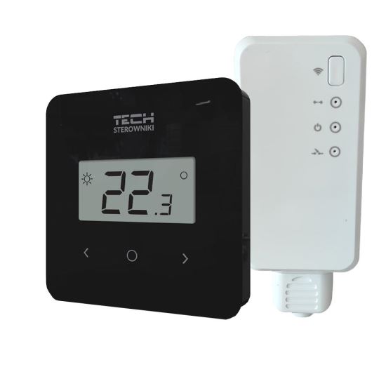 Termostat ambianta wireless negru EU-T2.2 TECH