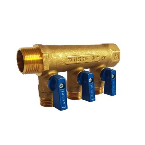 Distribuitor cu robineti 3/4x3 cai TIEMME