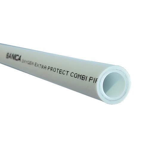 Teava PPR insertie aluminiu mijloc PN25 DN 20 alba SANICA
