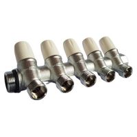 Distribuitor cromat cu robineti 3/4x5 cai TIEMME
