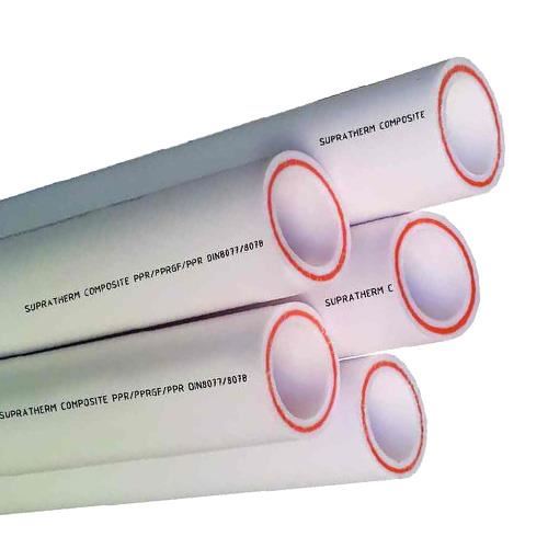 Teava PPR compozita PN20 DN 25 alba SANICA 