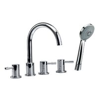Baterie cada cu dus curbata 5 PIESE VEGANE CHROME 2422830 VALVEX