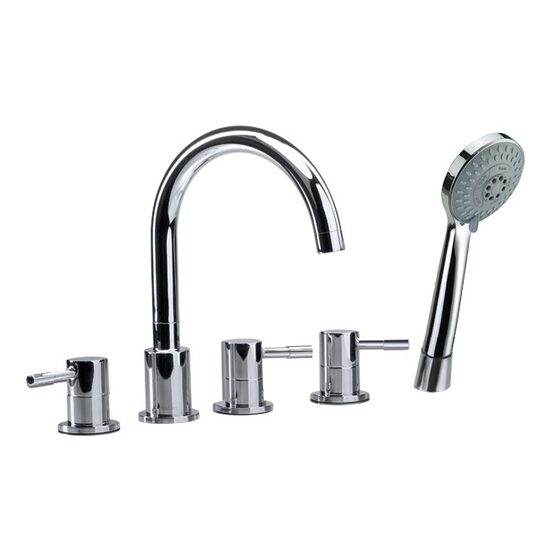 Baterie cada cu dus curbata 5 PIESE VEGANE CHROME 2422830 VALVEX