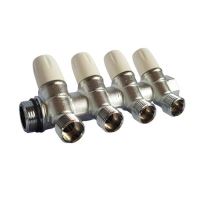 Distribuitor cromat cu robineti 3/4x4 cai TIEMME