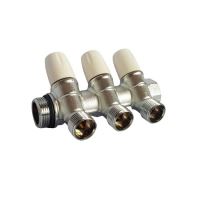 Distribuitor cromat cu robineti 3/4x3 cai TIEMME