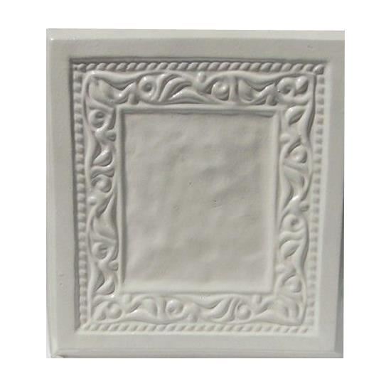 Placa teracota BAROC Alb
