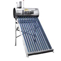 Pachet solar nepresurizat inox ECOSOLE 12 tuburi si boiler 120 L FERROLI