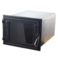 Cuptor soba mare cu sticla stanga negru FERRUM