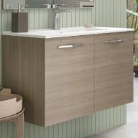 Corp baie 2 usi cu lavoar patrat 81cm ROVERE FUMO SAVINIDUE