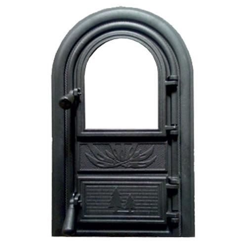 Usa semineu cu geam neagra 220x450 PPS
