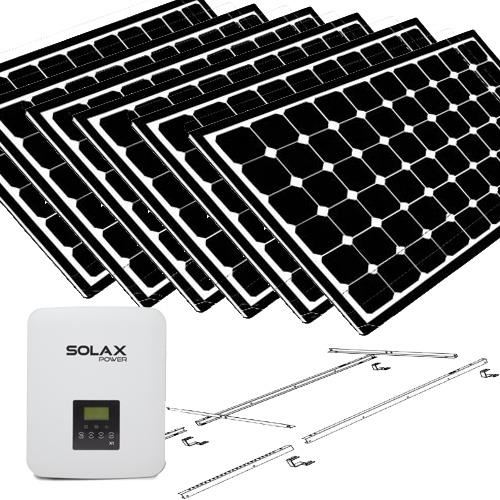 Kit fotovoltaic on-grid 1,65KWP CU 6 panouri 275WP AXITEC + invertor SOLAX + suporti acoperis