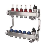 Ansamblu distribuitor inox 8 cai debitmetre PURMO