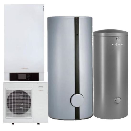 Pachet pompa caldura aer-apa 16KW 400V unit int. + unit. ext. VITOCAL 200-S AWB-E-AC 201.D16 cu boiler 300L VIESSMANN