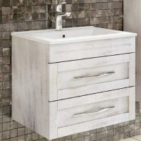 Corp baie 2 sertare si lavoar drept 60cm MIMOSA GRIGIO PIETRA SAVINIDUE