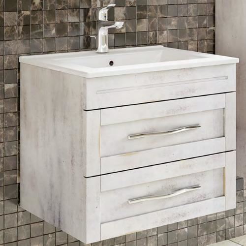 Corp baie 2 sertare si lavoar drept 60cm MIMOSA GRIGIO PIETRA SAVINIDUE