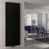 Radiator decorativ PIANO2 vertical 10 EL L568x H2220 NEGRU GRAFIT IRSAP