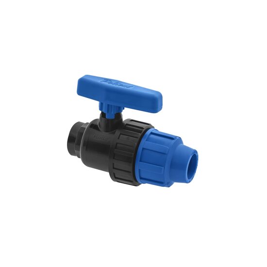 Robinet PE DN50x1.1/2 FIL EXT cu mufa si maneta POLIEXT